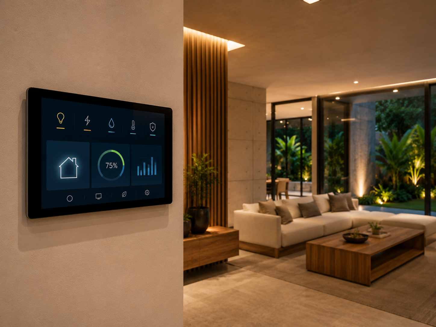 Panel de automatización inteligente del hogar